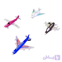 اسباب بازی هواپیما فلزی بسته 4 عددی مدل Alloy کد 66621، مقیاس 1 به 64