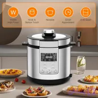 زودپز برقی ریتال مدل RT-1009 ظرفیت ۶ لیتر استیل ضد زنگ