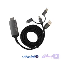 کابل تبدیل MicroUSB/Lightning/USB-C به HDMI کی‌نت پلاس مدل KP-CT3