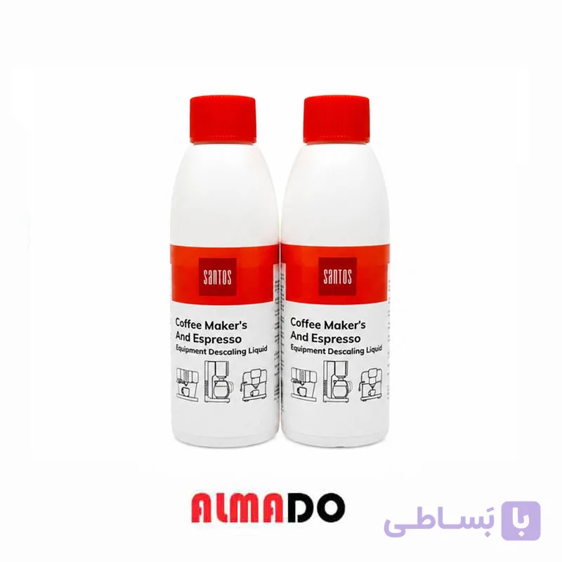 مایع جرم گیر دستگاه اسپرسو خانگی سانتوس مدل دوقلو حجم 150 میلی لیتر بسته ی 2 عددی
