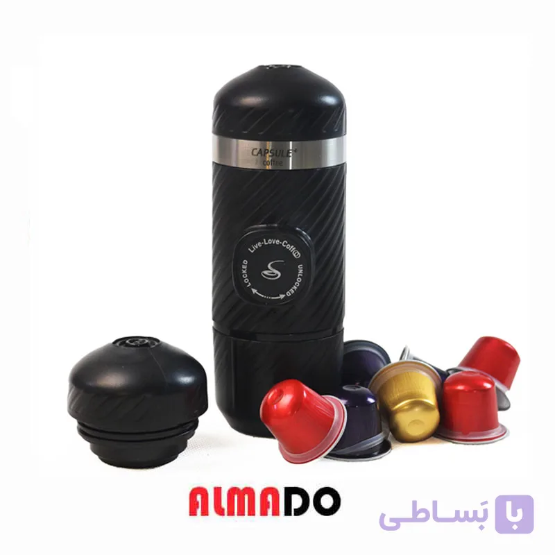 قهوه ساز کپسولی مشکی برند استارسو starsoo(کپسول کافی دو کاره)