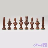 مهره شطرنج شهریار چوبی مدل مصری