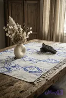 رومیزی قلمکار آبی