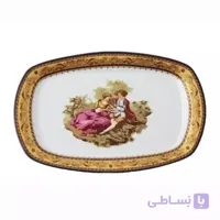 دیس برنج سایز کوچک لمونژ لیلی مجنون چینی پردیس مدل مستطیل