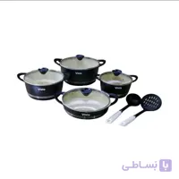 سرویس قابلمه و تابه چدن گرانیت ۱۰ پارچه ویستا مدل آمیتیس