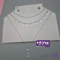 گردنبند پولکی نقره ای