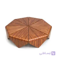 میز جلومبلی چوبی مدرن چندوجهی مدل پلی‌گون