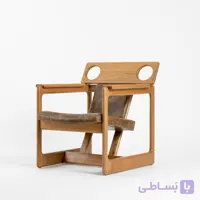 صندلی تک نفره دسته‌دار چوبی مدل رادار