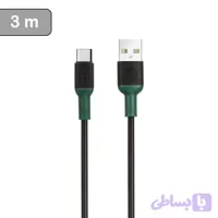 کابل شارژ USB-A به Type-C گرین لاین طول 3 متر و 3 آمپر (GNCPATYC3MBK)