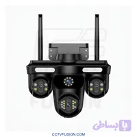 دوربین مینی اسپید دام ۴G مدل QQ871BFM-WP-4F-4G | چهار لنز ۵ مگاپیکسل، دید رنگی شب، چرخش ۳۵۵ درجه، IP66