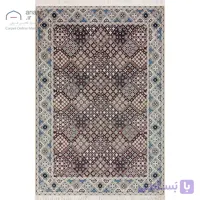 فرش دستباف نایین لاکی نقشه جوشقان ۶ لا گل ابریشم – قالیچه ( ۱۲۲ × ۱۹۵ سانتی‌متر) کد D28169