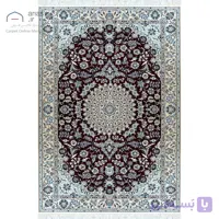 فرش دستباف نایین لاکی ۶ لا گل ابریشم – قالیچه (۱۳۰ × ۲۰۰ سانتی‌متر) کد D28162