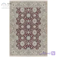 فرش دستباف نایین لاکی نقشه سلطنتی ۶ لا گل ابریشم – ۶ متری کد D28174