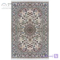 فرش دستباف نایین کرم نقشه اصفهان ۹ لا گل ابریشم – ۶ متری کد D28215