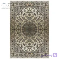 فرش دستباف نایین کرم لچک و ترنج – ۲۰۰×۲۷۰ سانتی‌متر کد D28161