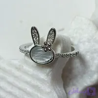انگشتر خرگوش با نگین مرمر