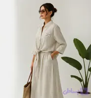 پیراهن ورویه جلو گره ایی