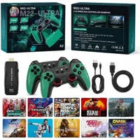 🎮🕹️ کنسول بازی M22 Ultra با حافظه 64 گیگابایت و دو دسته بی‌سیم