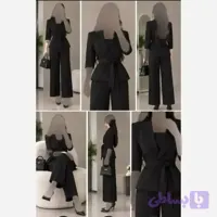 کت و شلوار عروسکی زنانه جنس مازراتی کجراه رنگ سفید و صورتی