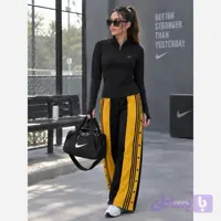 شلوار بگ کتان زارا بغل دکمه سه خط قد 105