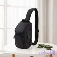 کیف مردانه اسپرت روزمره جنس ریپس دارای 5 جیب بیرونی ابعاد 30 در 15 در 10 سانتیمتر - احسان موری شیریانی