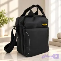 کیف مردانه پارچه ای اداری و ظرف غذا با بند بلند و سه جیب بیرونی - احسان موری شیریانی