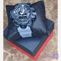 ساعت مچی عقربه ای دیجیتال کاسیو جی شاک مدل 5478 دو زمانه صفحه مشکی بند طوسی - احسان موری شیریانی