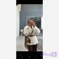 کت و شلوار زنانه کرپ مازراتی رنگ قهوه ای مدل پناه