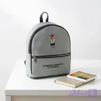 کوله پشتی بچگانه پارچه ای طرح کنف ابعاد 30 در 25 سانتیمتر - احسان موری شیریانی