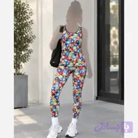 ست تاپ و شلوار ورزشی و خانگی زنانه جنس فلامنت کشی مناسب سایز 38 تا 50