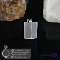 گردنبند عقیق سلیمانی خاکستری _ کد : 400987