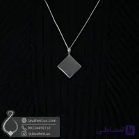گردنبند سنگ عقیق تراش مربع مدل پلوار _ کد 400862