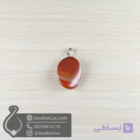 گردنبند سنگ کارنلین تراش پیچ مدل باجگون _ کد 400859