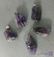 مدال آمیتیست سنگ راف طبیعی _ کد : 401005