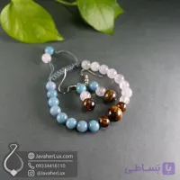 ست دستبند و گوشواره سنگ ماه تولد بهمن جواهرلوکس _ کد 401097