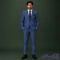کت و شلوار مردانه دیپلمات آبی نفتی | دو دکمه، دو چاک، فاستونی باکیفیت بالا | مدل ۱11