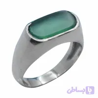 انگشتر عقیق سبز ساده طرح کپسولی زنانه – مردانه کد{101052}
