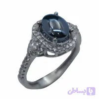 انگشتر حدید صینی زنانه نقره آبکاری رادیوم کد{101049}