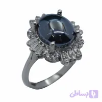 انگشتر حدید صینی زنانه نقره آبکاری رادیوم کد{101050}