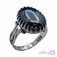 انگشتر حدید صینی مردانه نقره کد{101053}