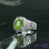انگشتر مردانه زبرجد درجه یک طرح رولکسی کد 3708