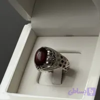 انگشتر مردانه گارنت اصل جواهری کد 3704