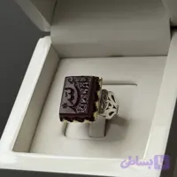 انگشتر مردانه عقیق سرخ خطی ذکر یا اباعبدالله کد 3705
