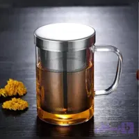 لیوان دمنوش درب استیل کد 60