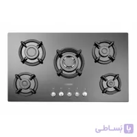 اجاق گاز صفحه ای شیشه‌ای استیل البرز مدل G 3551 با قطعات ایرانی