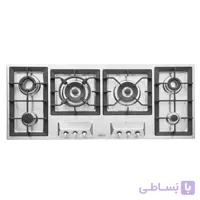 اجاق گاز صفحه ای استیل البرز مدل  s6121 با قطعات ایتالیایی