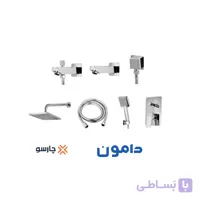 شیرآلات توکار کسری سری دامون فلت Damoon (Rectangle) کروم مات