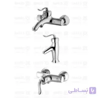 ست سه تکه شیرآلات درخشان مدل آرک