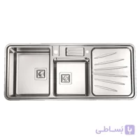 سينک ظرفشویی روکار استیل البرز مدل 854