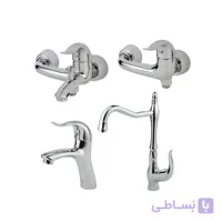 ست چهار تکه شیرالات کسری مدل کاسپین کروم مات